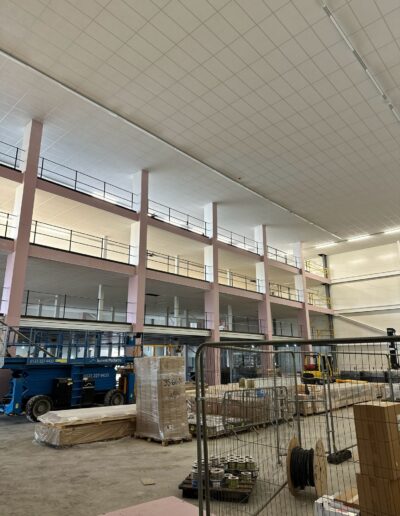 Suspended ceiling on a large multi-level commercial fit-out project